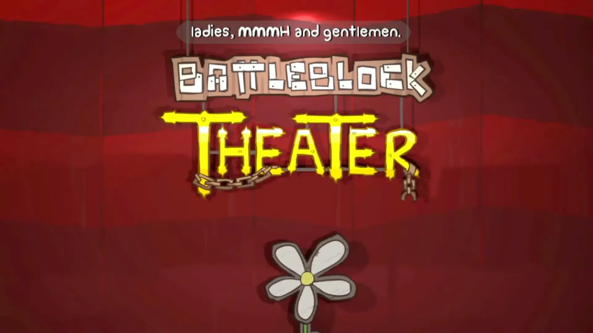 The chaotic main menu of the game featuring Hatty's glowing hat and the theater marquee.