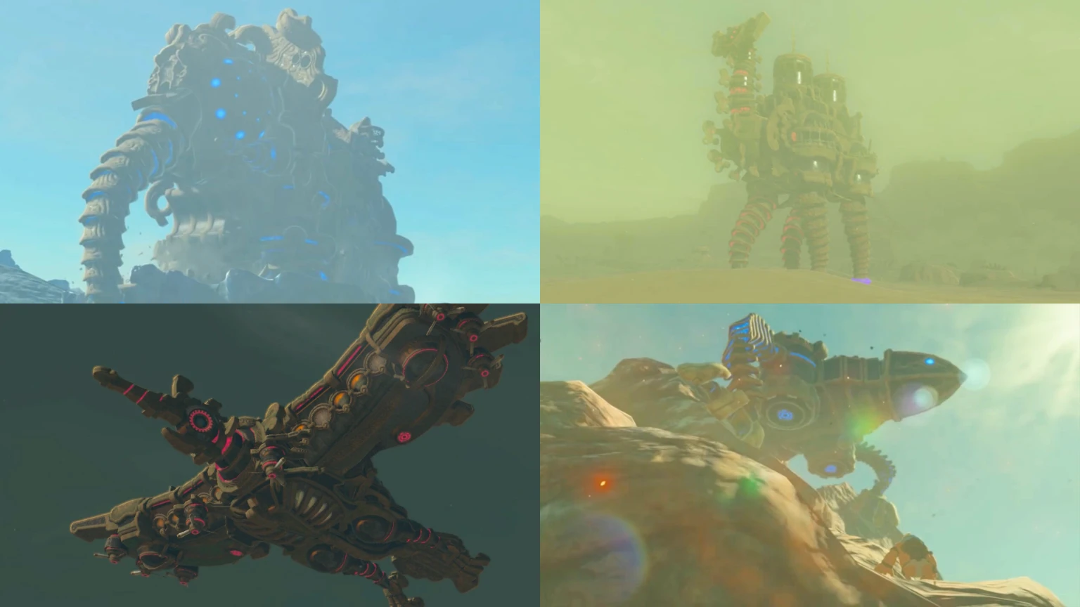 The massive, 4 Divine Beasts for each region