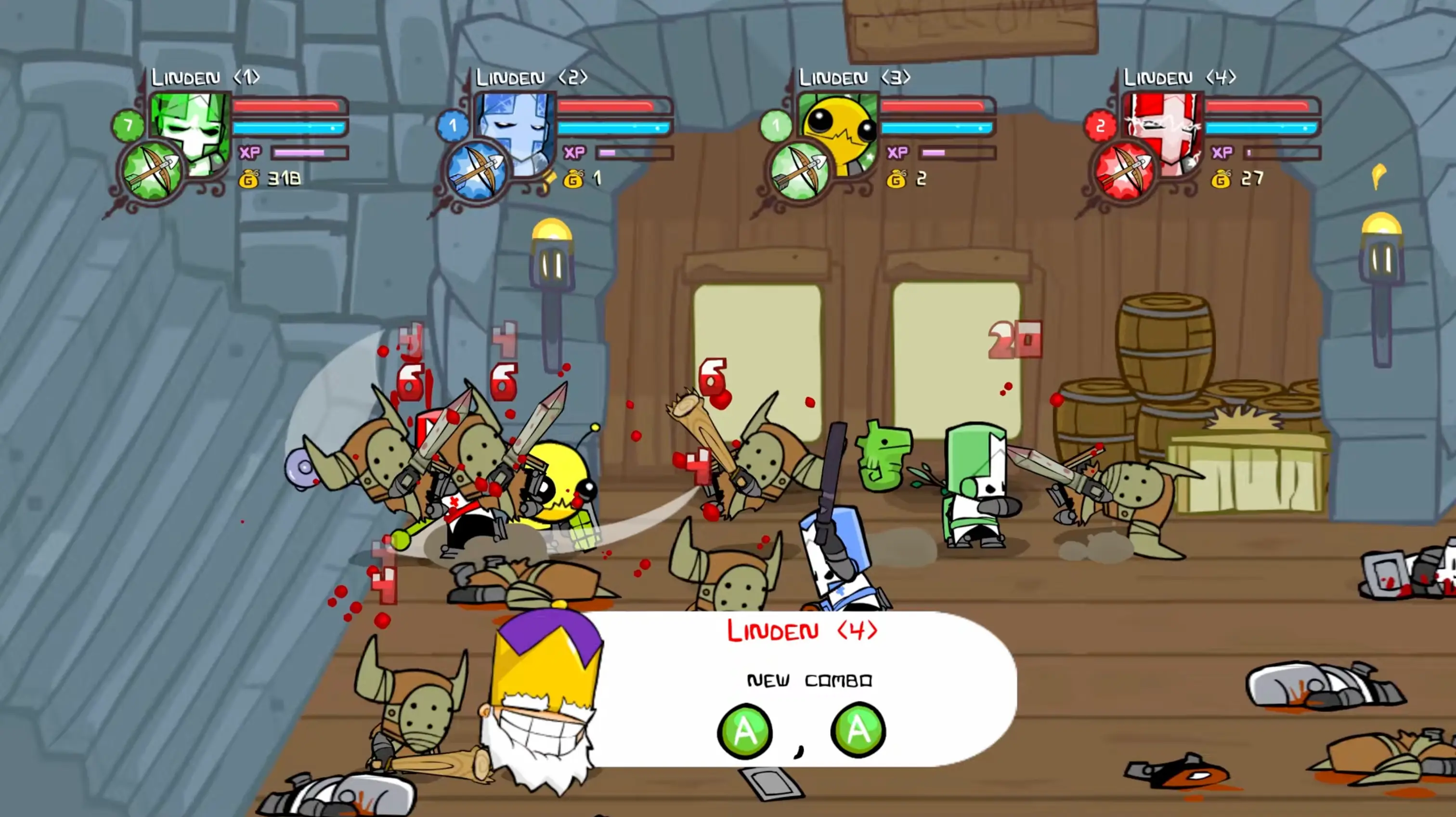 The Blue Knight executing a flawless, high-altitude aerial juggle on an enemy, highlighted by the game's buttery-smooth 60fps engine.