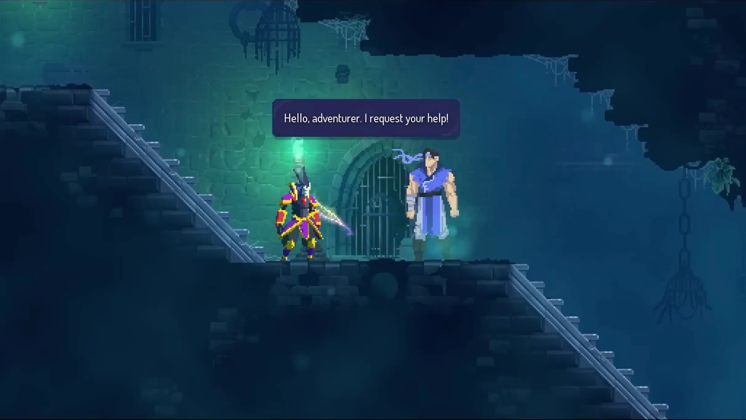 The Beheaded standing next to Richter Belmont in the acclaimed Return to Castlevania DLC expansion.