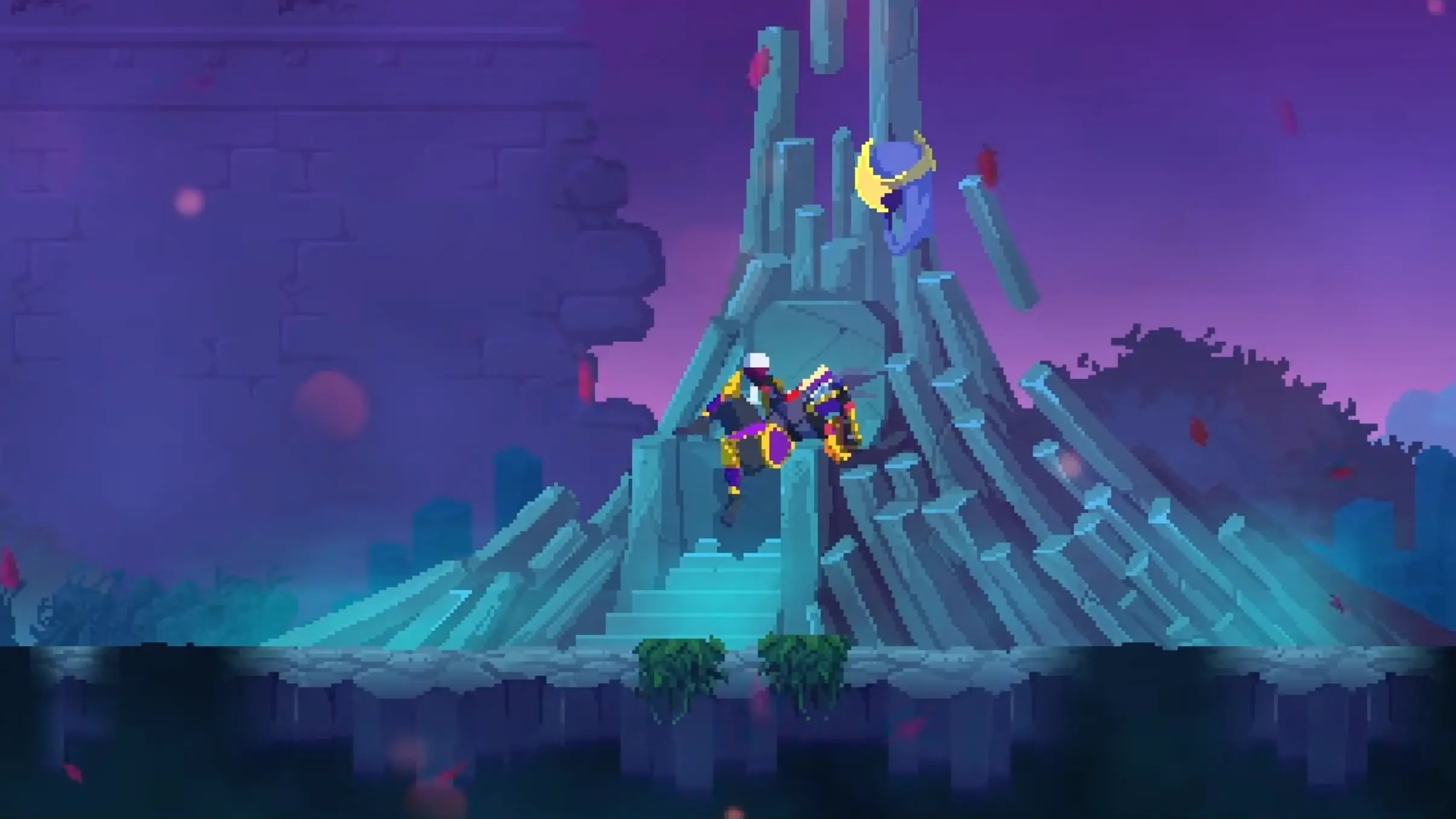 The Beheaded resting casually on the King's massive throne after a successful, grueling run.