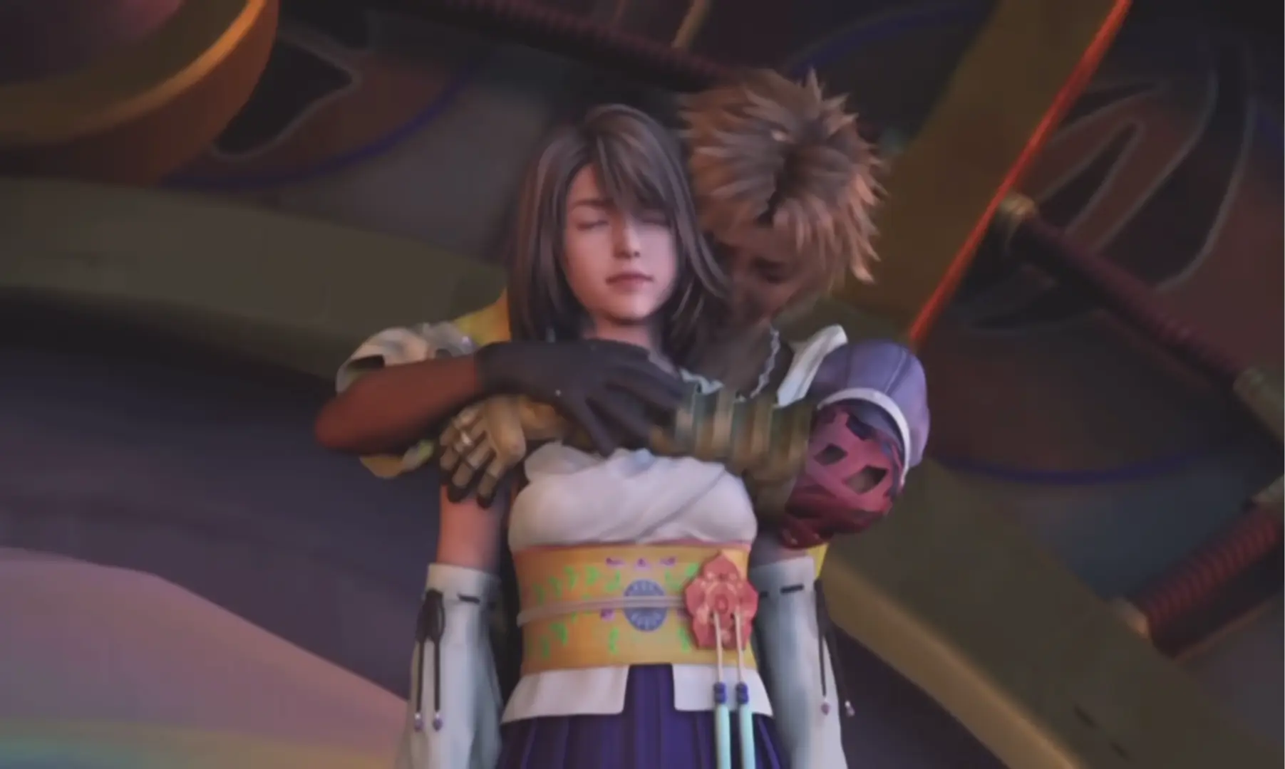 The final, heart-wrenching moment between Tidus and Yuna.