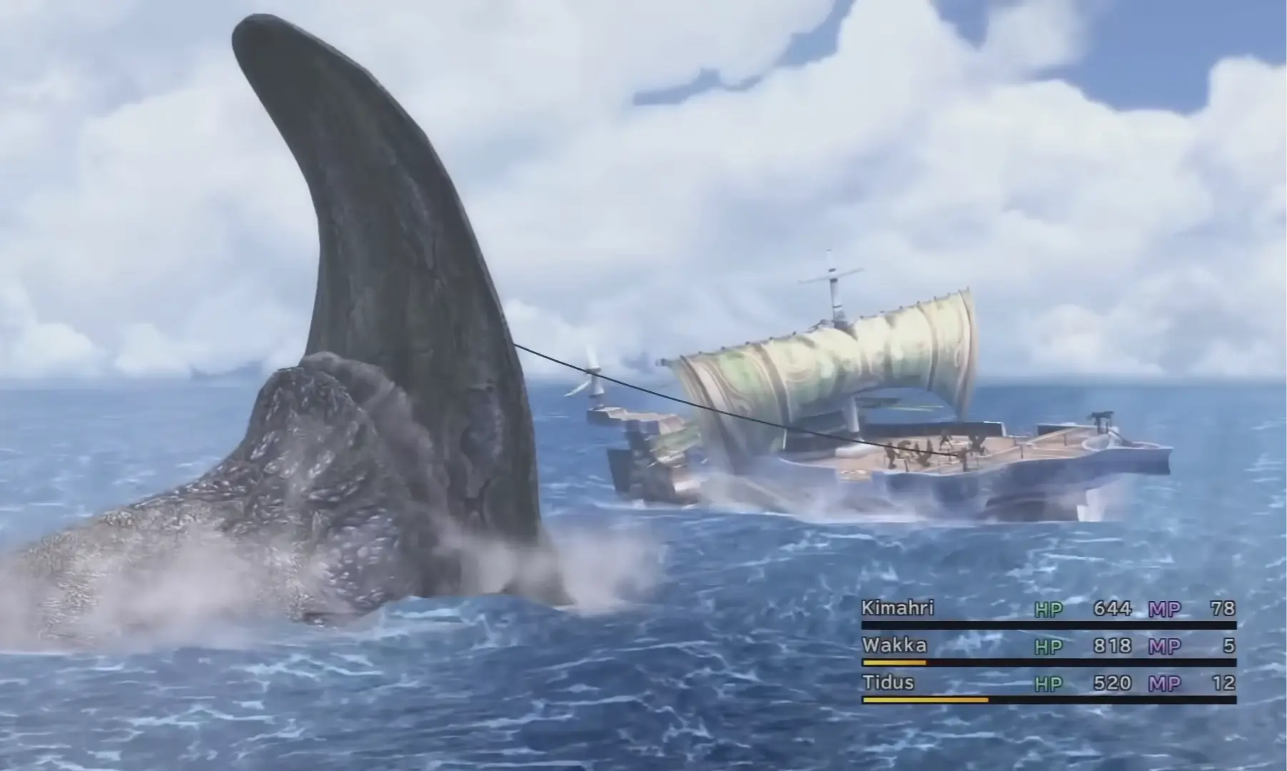 The terrifying appearance of Sin as it destroys a coastal village.