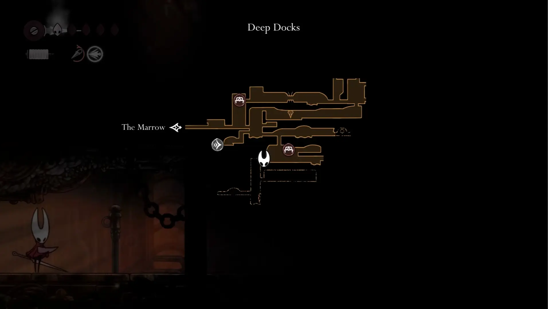 A look at the new crafting menu showing various tools and traps Hornet can create.