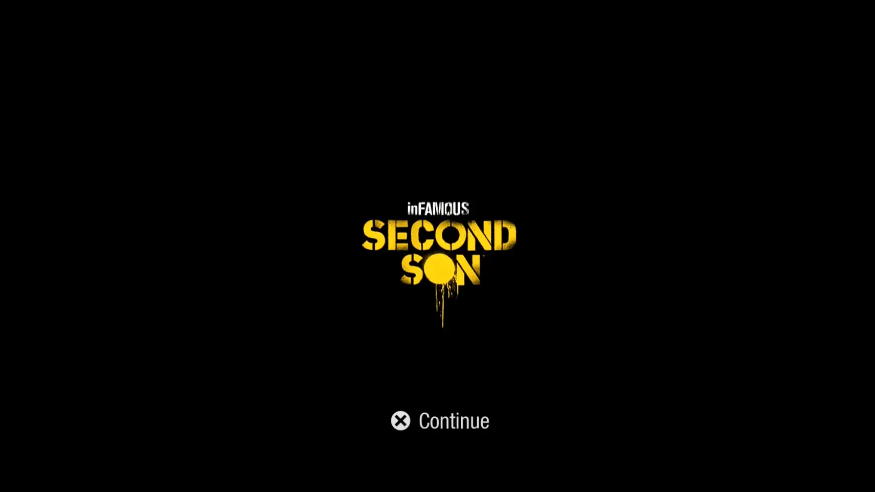 Infamous second son main menu.
