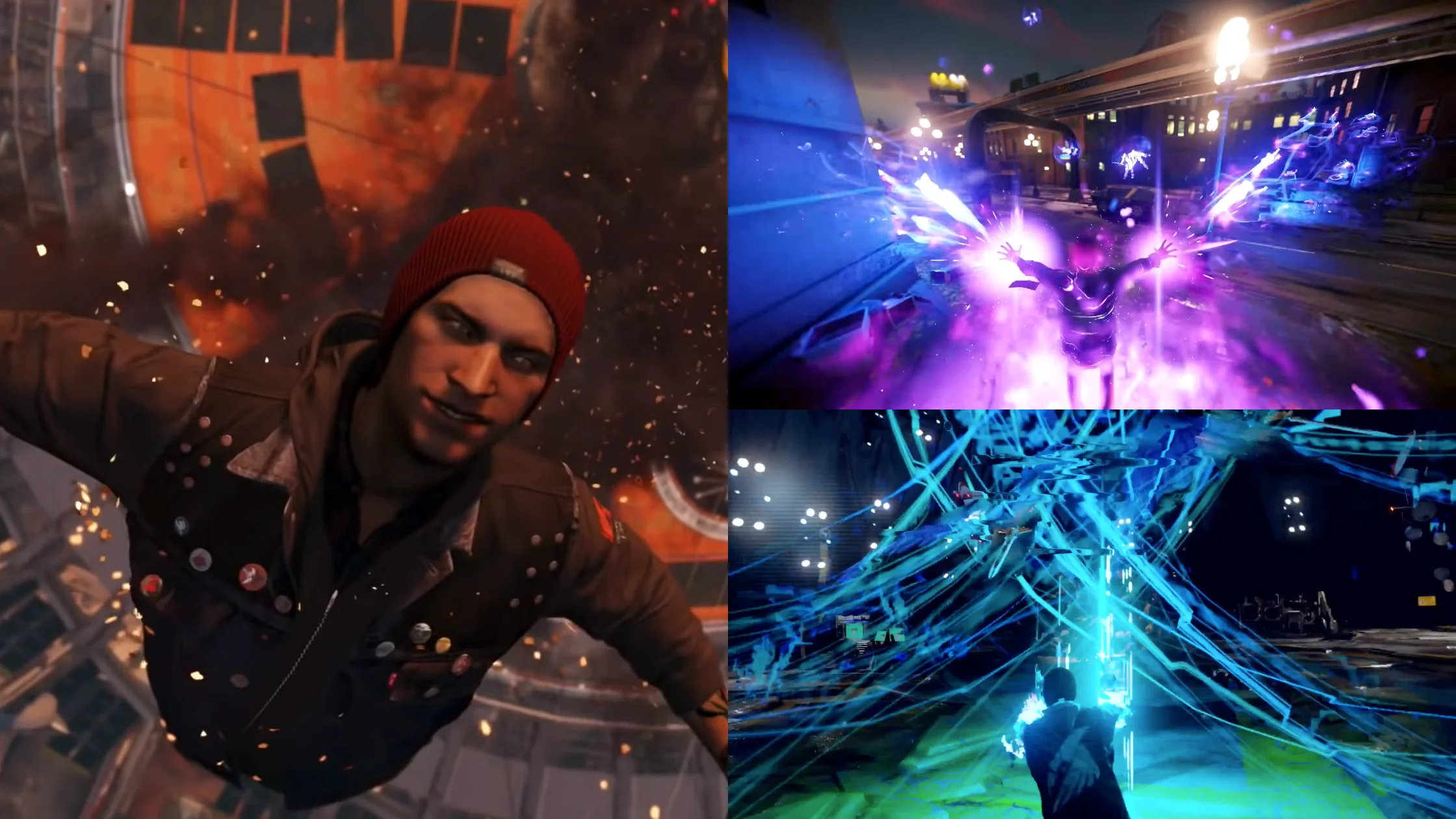 The moment of impact of an Orbital Drop, with a shockwave of embers clearing the screen of enemies.