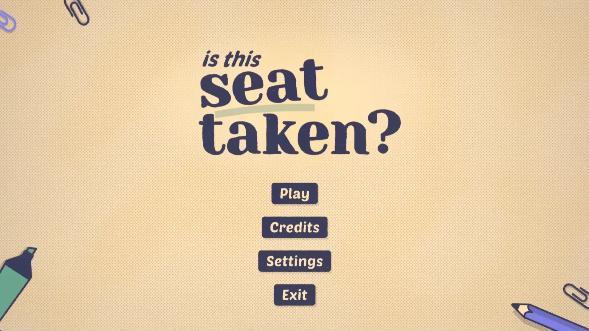 is-this-seat-taken-menu-screen