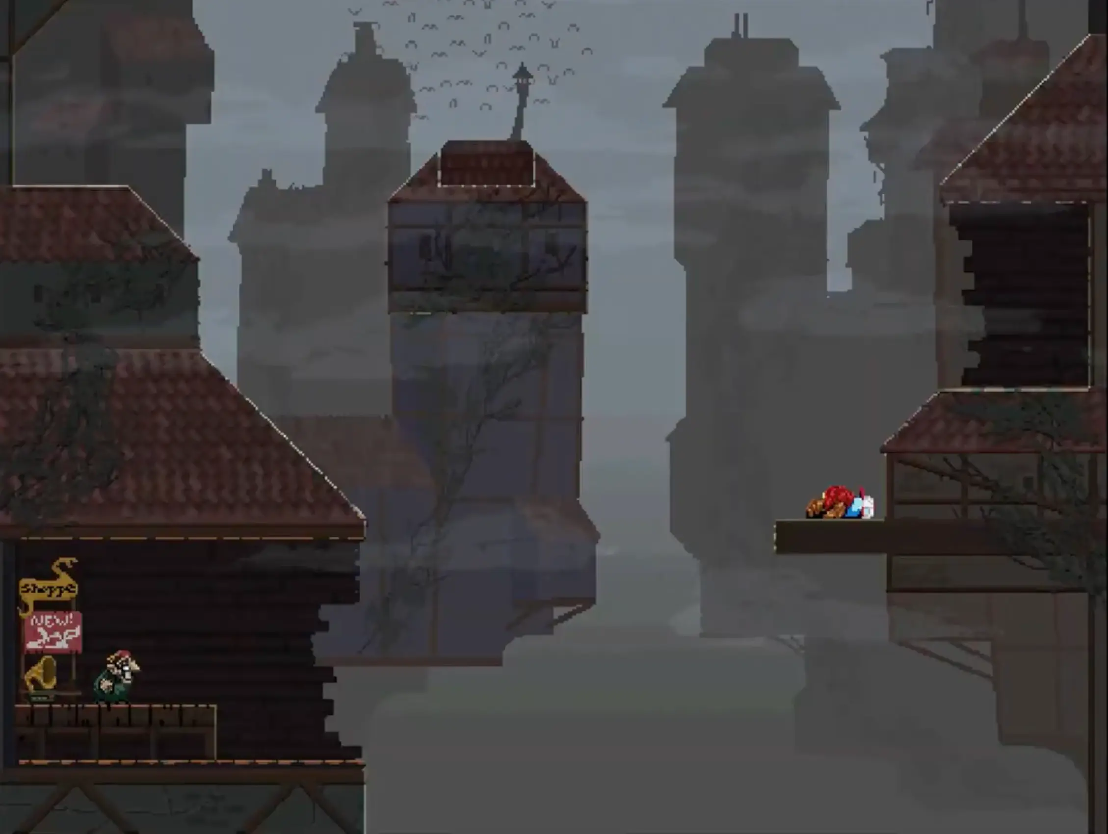 The knight caught mid-air in a terrifying downward plummet, a visual representation of lost progress.