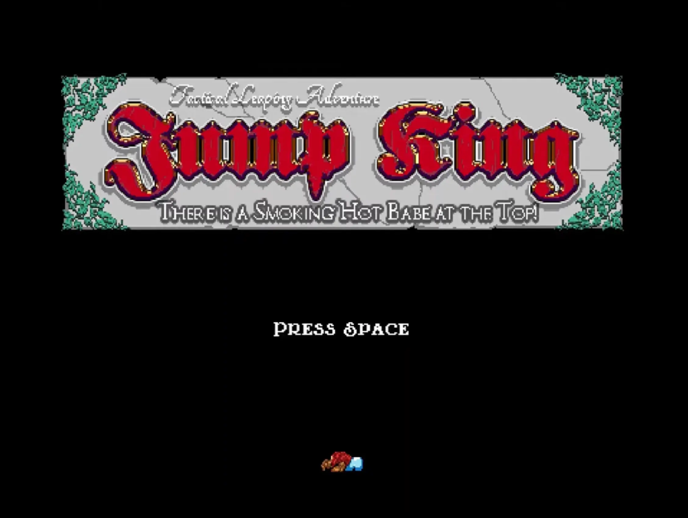 The menu screen displaying the game title