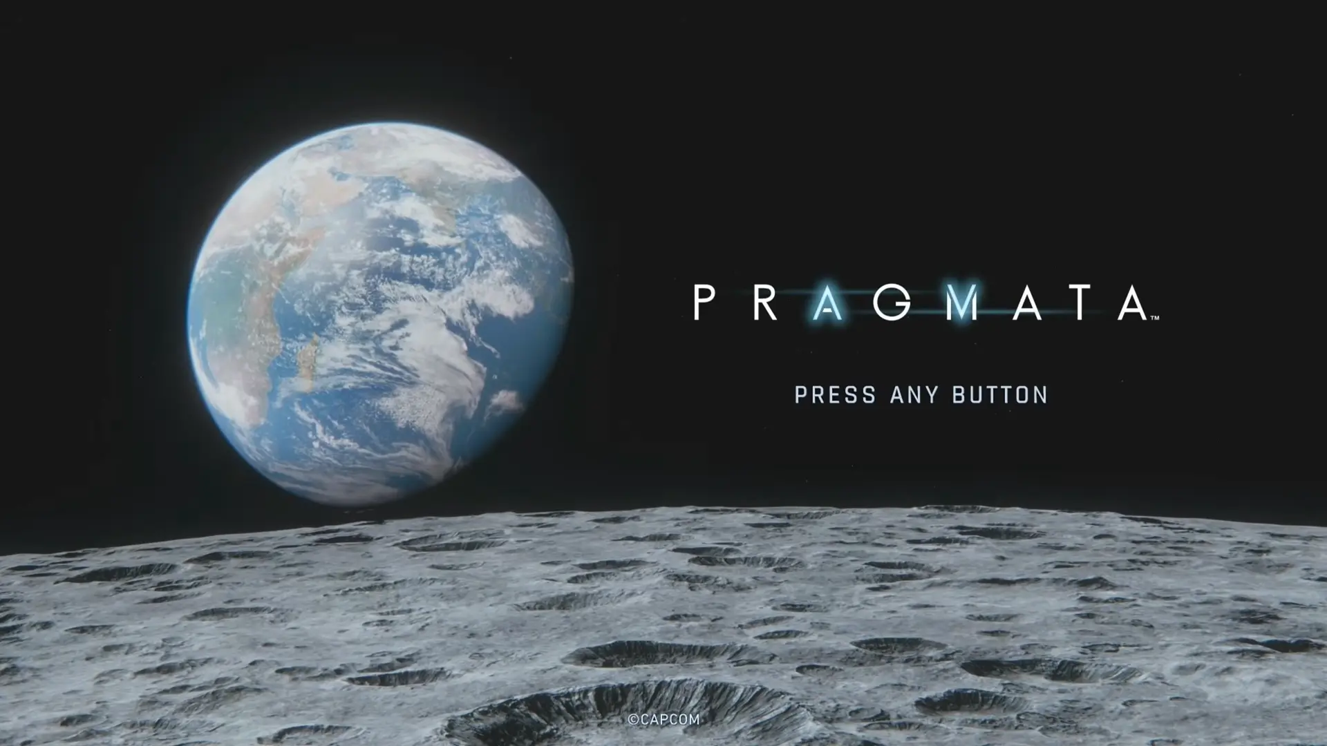 The sleek, minimalist main menu of Pragmata.