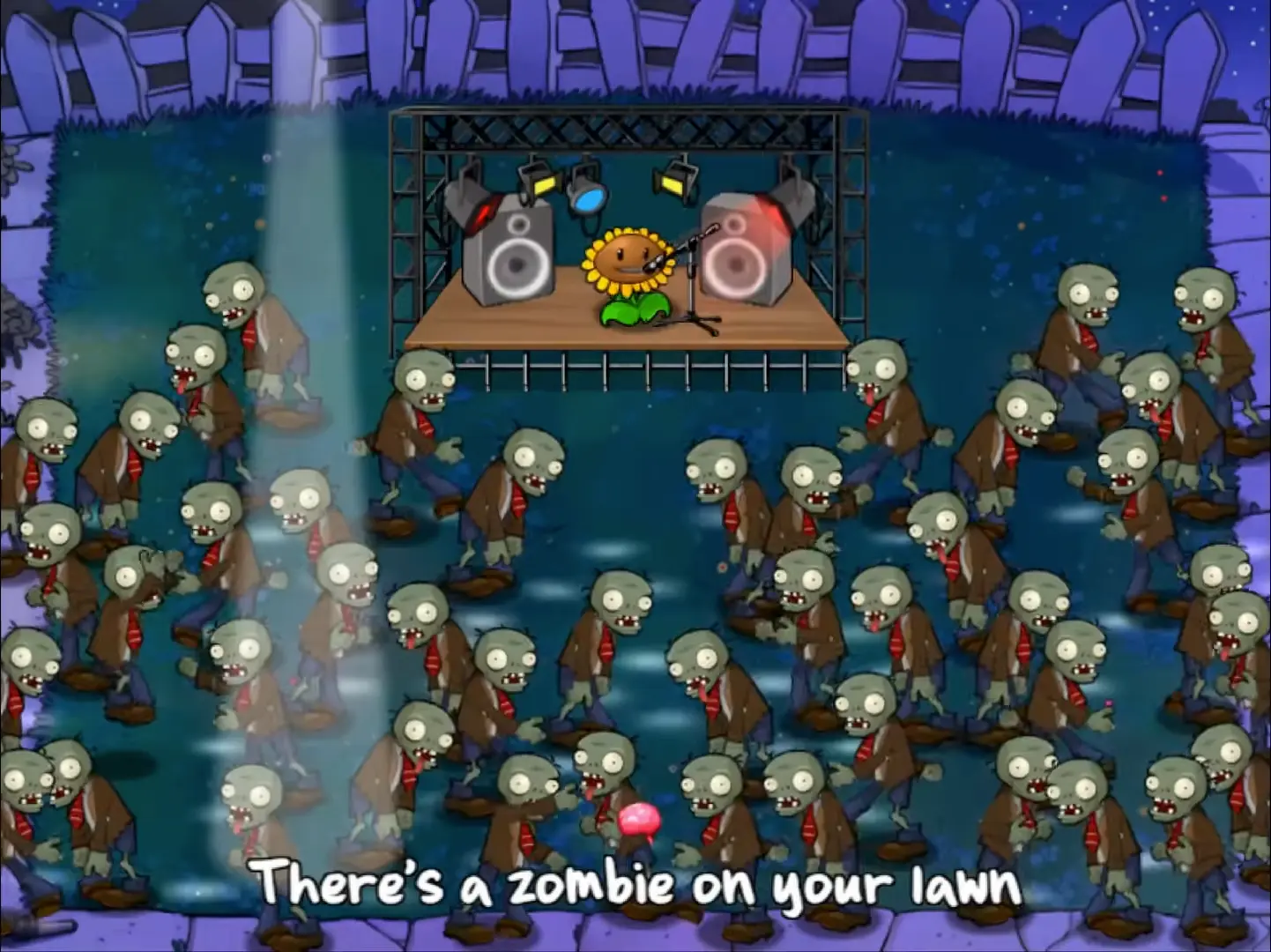 A still from the 'Zombies on Your Lawn' music video featuring the Sunflower singer.