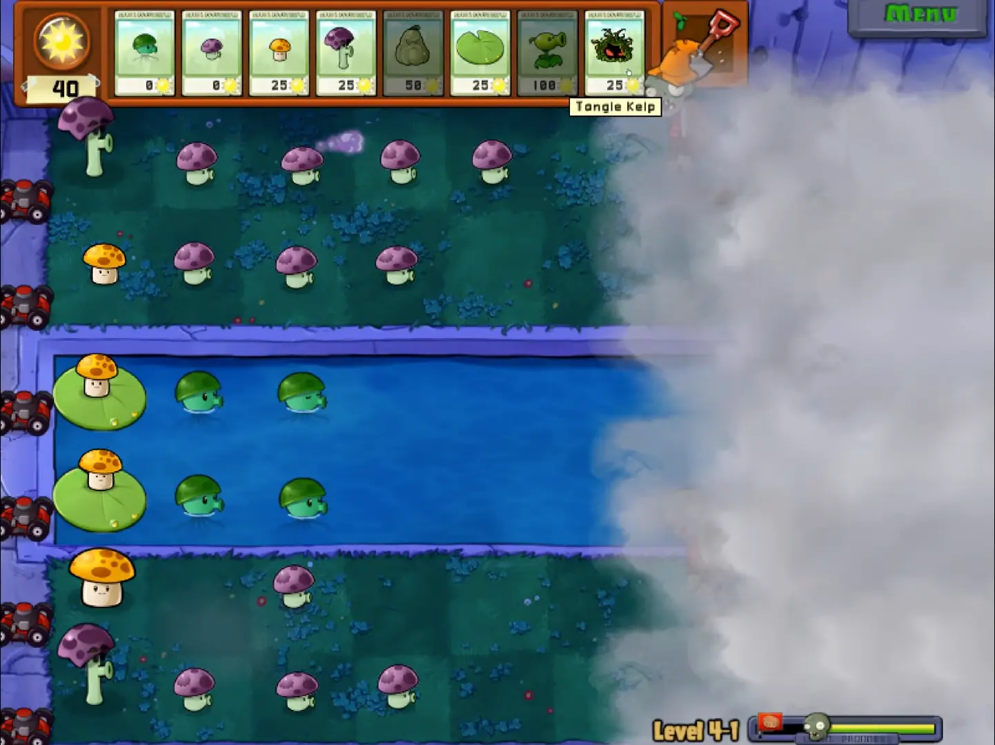 A montage of the different game environments: Fog