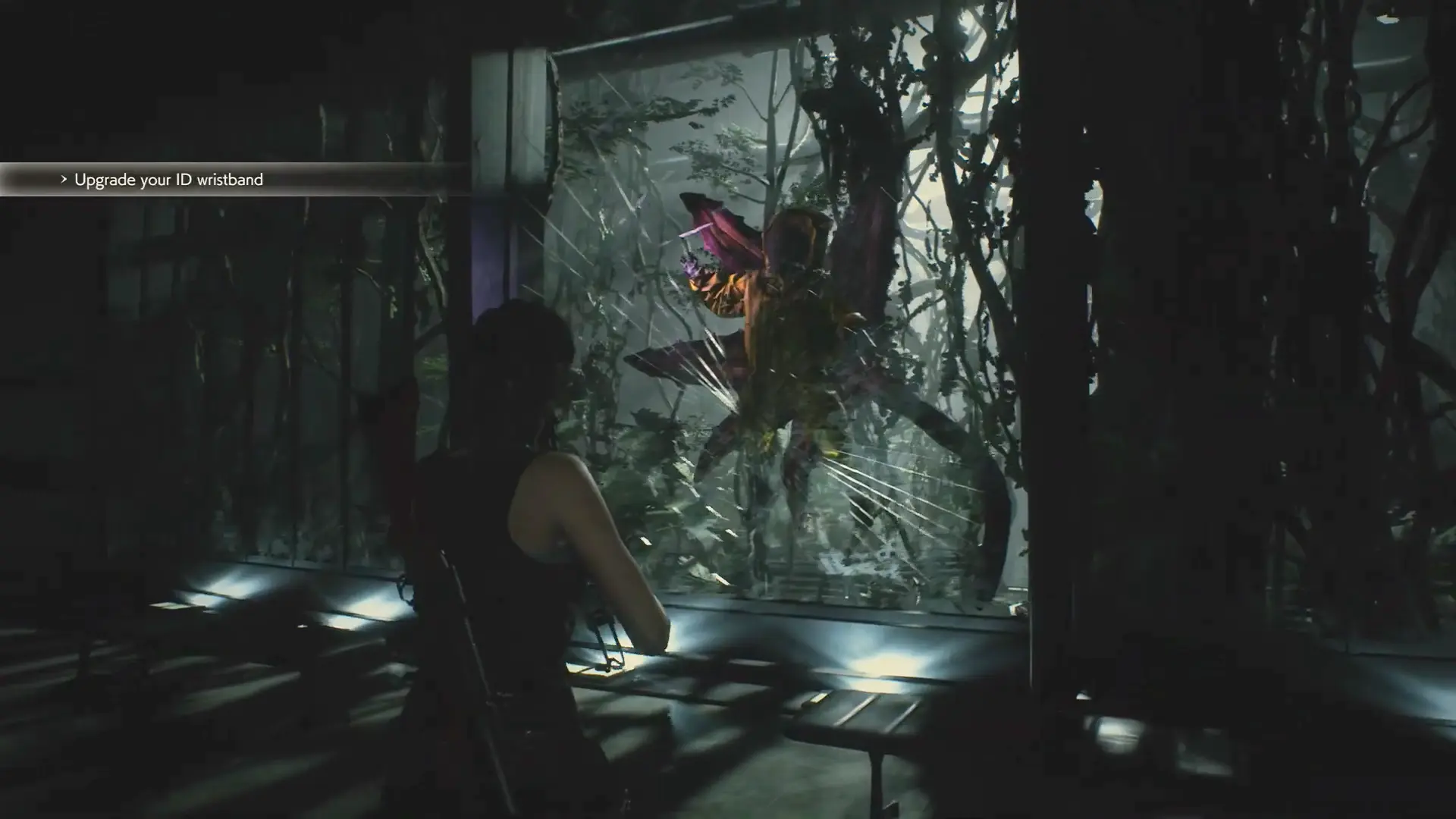 The sterile, overgrown and bioluminescent flora inside the underground NEST laboratory.