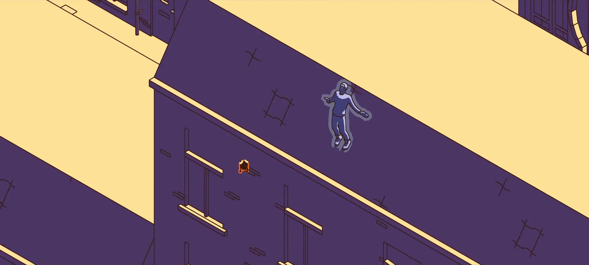 The poignant finale showing the schim finally leaping back into the silhouette of its human host, restoring his shadow.