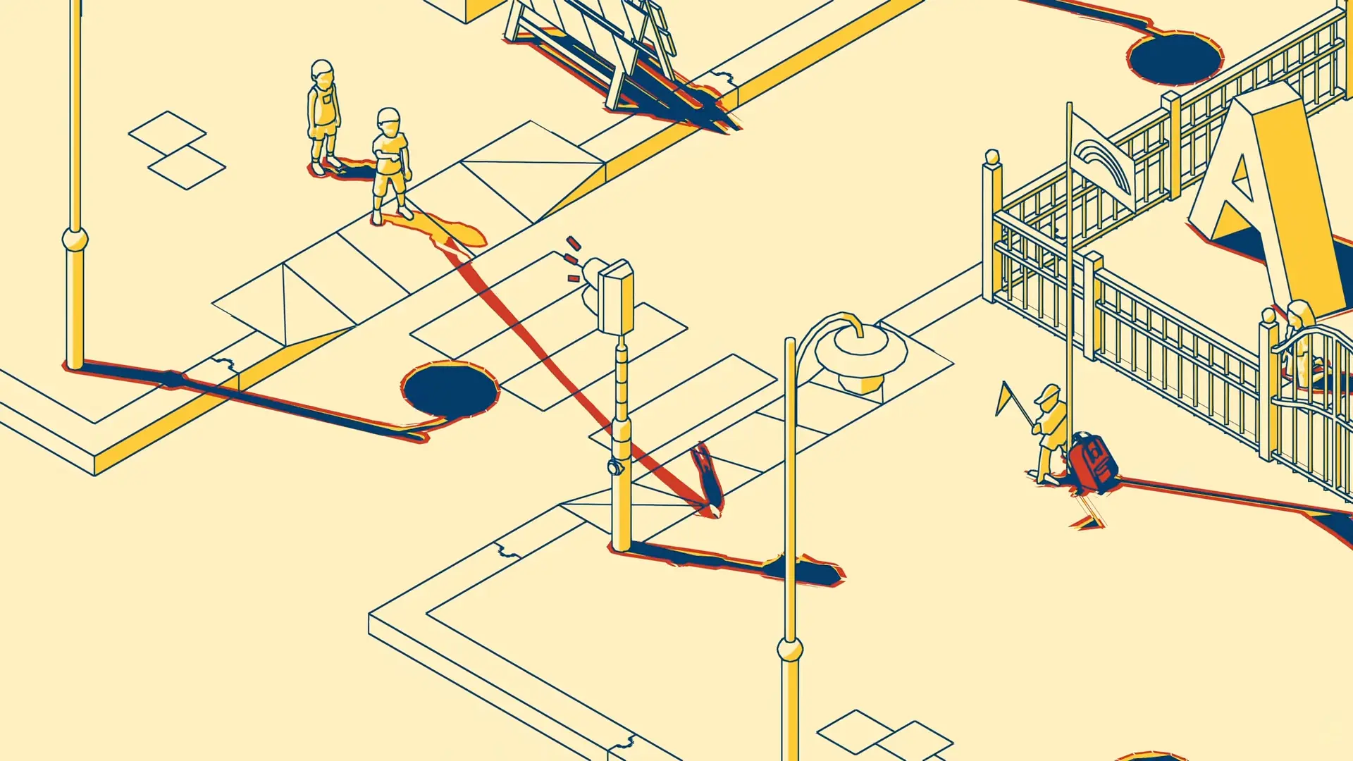 The heartbreaking opening sequence where the tiny, frog-like schim is violently separated from the shadow of its human host during a busy street crossing.