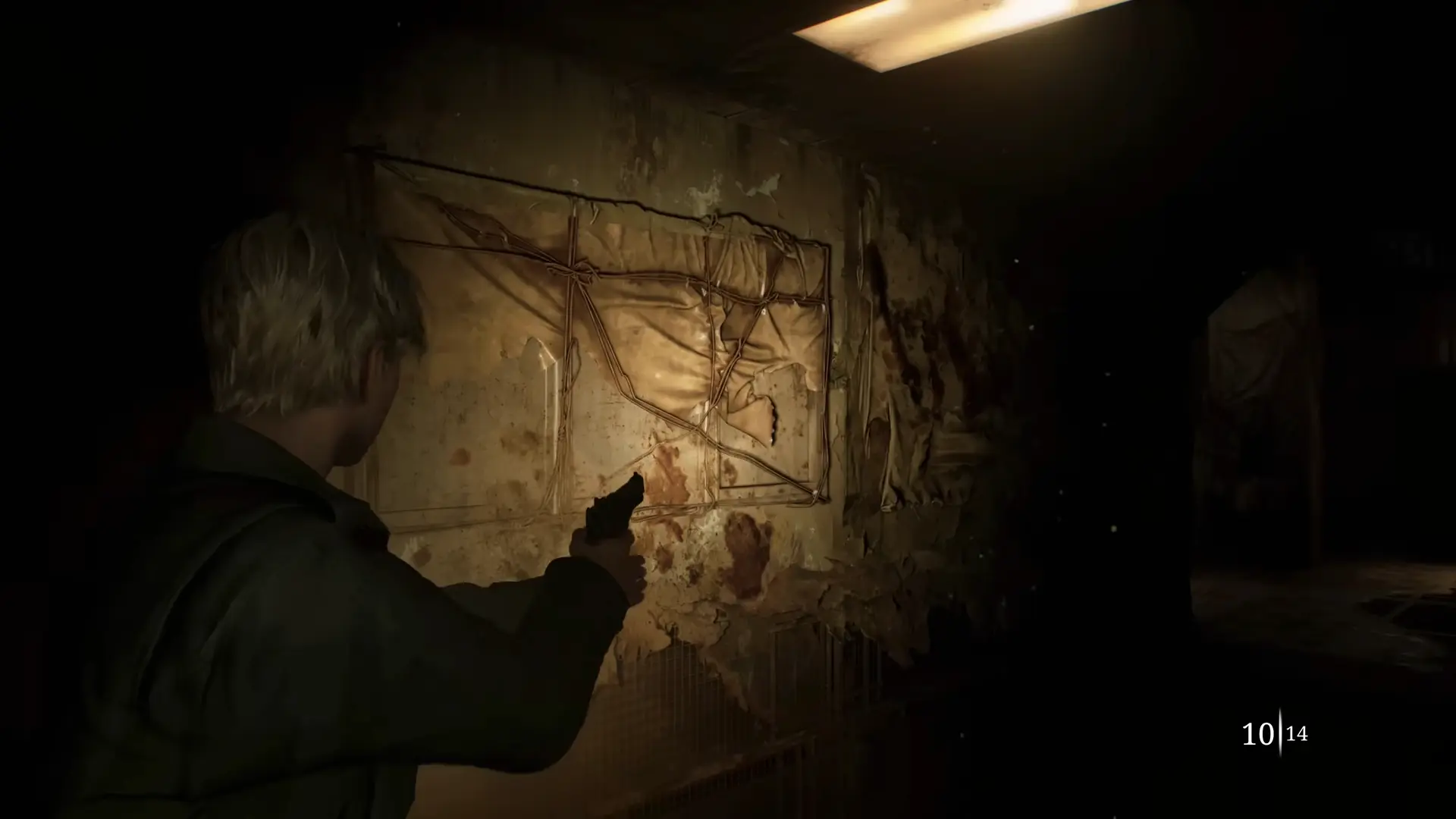 The moment the world shifts into the Otherworld, with walls peeling away to reveal a hellish landscape of mesh and shadow.