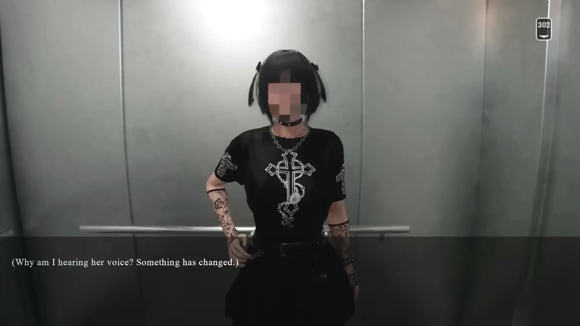 The moment John meets Robin, the only character with clear, un-distorted voice acting in the entire game.