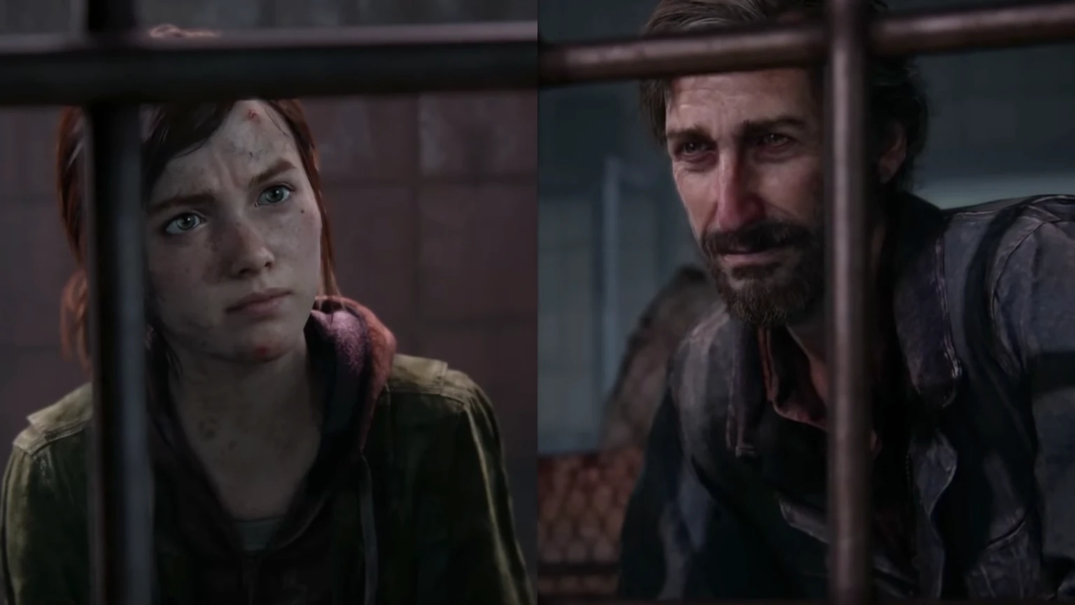 Ellie, covered in snow and blood, staring defiantly during the harrowing Winter chapter.