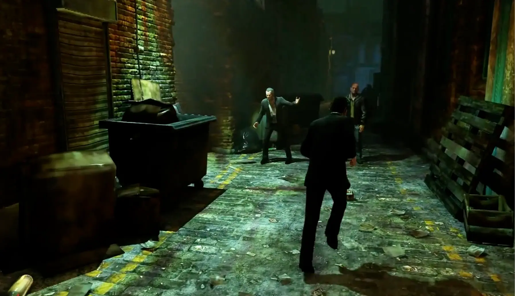 A high-speed foot chase through the rooftops and alleys of London.