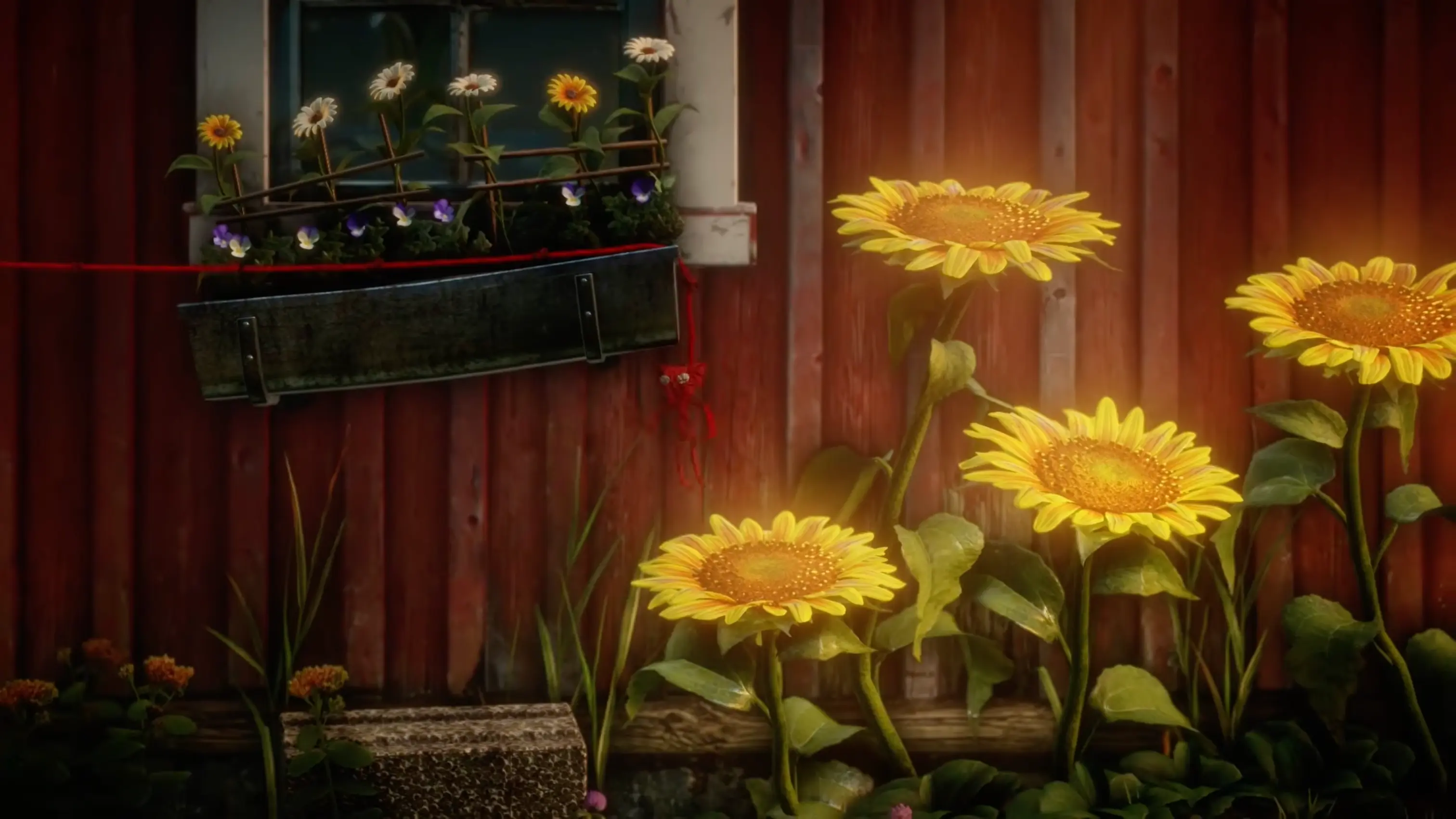 Yarny reaching the absolute end of his yarn tether, unable to move forward until the player untangles the path.