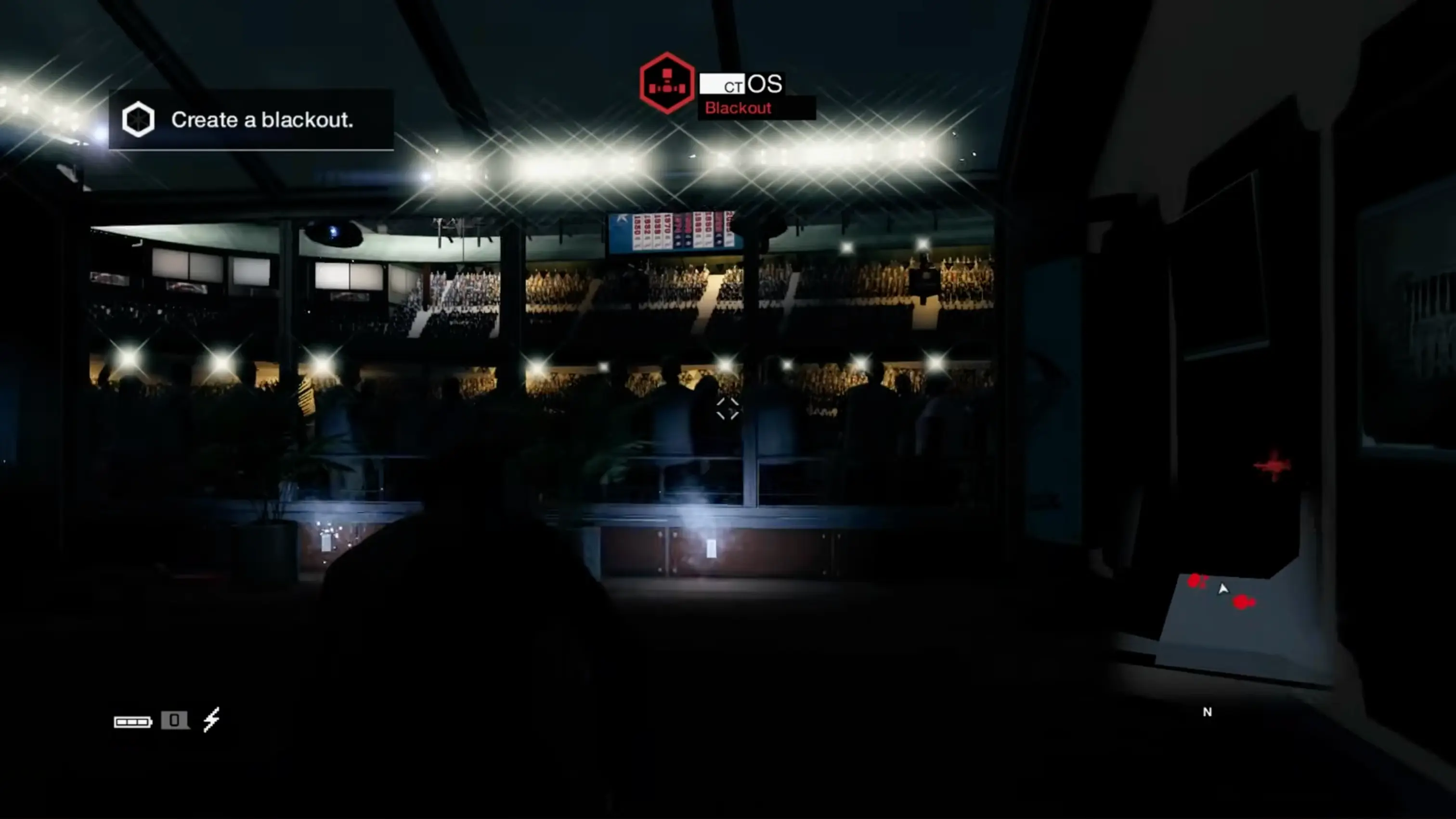 A breathtaking, terrifying view of downtown Chicago plunging into absolute darkness as Aiden triggers a massive ctOS blackout to evade the police.